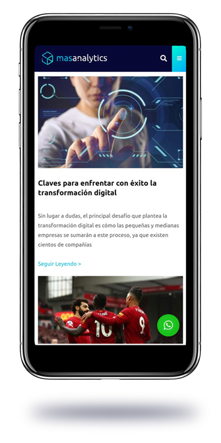 Celular con imágenes de nuestra consultoria en transformación digital